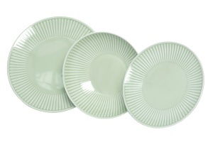 DALIA PISTACHIO Serviciu masa portelan 6 persoane ( 18 piese ) - Img 2
