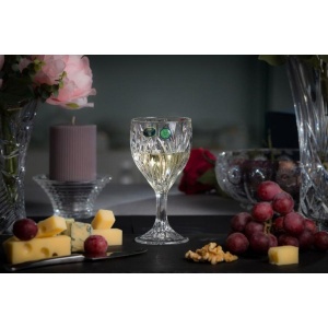 ELISE Set 6 pahare cristal Bohemia vin alb 290 ml - Img 1