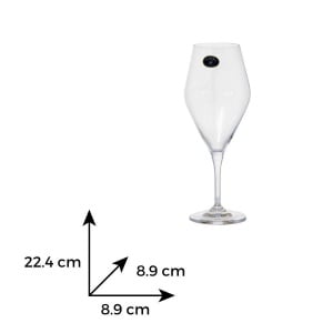 GAVIA Set 6 pahare sticla cristalina vin alb 470 ml - Img 3