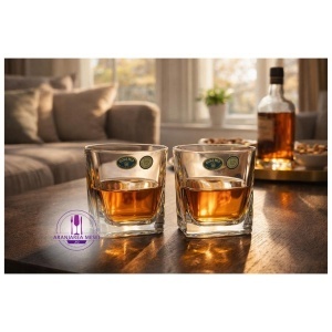 KATHRENE Set 6 pahare cristal Bohemia whisky 280 ml