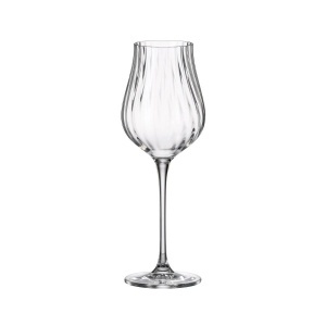 LIMOSA OPTIC Set 6 pahare sticla cristalina Bohemia vin 250 ml - Img 2