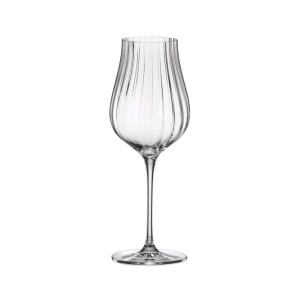 LIMOSA OPTIC Set 6 pahare sticla cristalina Bohemia vin 400 ml - Img 2