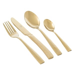 MARS Set tacamuri inox 18/0 GOLD - 4 persoane (16 piese)
