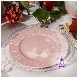 OCTAVIA CORAL Serviciu masa portelan 6 persoane ( 18 piese )