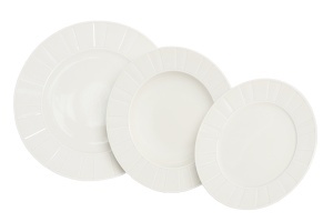OCTAVIA VANILLA Serviciu masa portelan 6 persoane ( 18 piese ) - Img 2