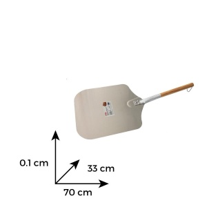 Paleta rectangulara pentru pizza 38*33 cm, cu maner scurt 32 cm (BPZ 05) - Img 2