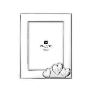 Rama Foto Argint "Inimi" 18x24 cm - cadou aniversare 25 Ani Casatorie