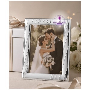 Rama Foto Argint "ROMA" 20x25 cm - verighete cadou Nunta
