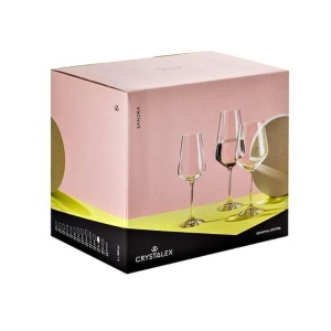 SANDRA Set 6 pahare sticla cristalina vin 350 ml - Img 9