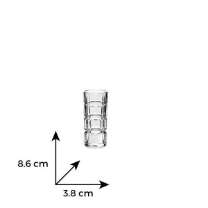 SQUARE Set 6 pahare cristal Bohemia shot 40 ml - Img 3
