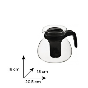 SVATAVA Ceainic sticla termorezistenta cu infuzor 1.5 l - Img 3
