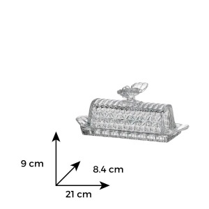 Untiera cristal Bohemia decor "Fluture" 20.5 cm - Img 4
