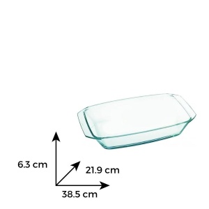 Vas sticla termorezistenta rectangular 3 l - Img 3