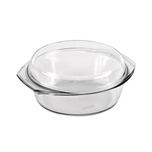 Vas sticla termorezistenta rotund 0.7 cu capac 0.3 l - Img 4