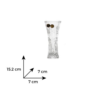 Vaza cristal Bohemia evazata 15 cm - Img 3