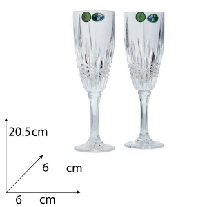 VIBES Set 6 pahare cristal Bohemia sampanie 180 ml - Img 4