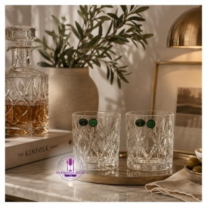 YORK Set 6 pahare cristal Bohemia whisky 320 ml