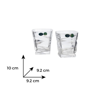 ZIG ZAG Set 6 pahare cristal Bohemia whisky 300 ml - Img 3