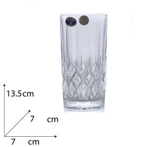 ANGELA Set 6 pahare cristal Bohemia apa 320 ml - Img 2