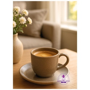 ANTALYA Serviciu cafea portelan 6 persoane 95 ml - Img 1