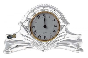 Ceas cristal Bohemia pentru semineu 27 cm - Img 2