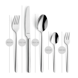 CUTE - Tacamuri inox 18-10 (6 persoane - 30 piese) (0949) 