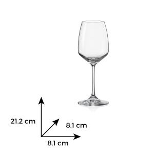 GISELLE Set 6 pahare vin sticla cristalina 340 ml - Img 5