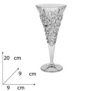 GLACIER Set 6 pahare cristal Bohemia vin 250 ml - Img 2