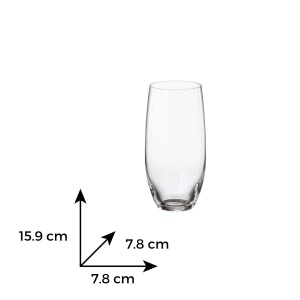 MERGUS Set 6 pahare sticla cristalina Bohemia apa / suc 470 ml - Img 3
