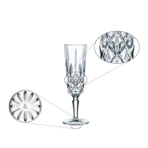 NOBLESSE Set 6 pahare sticla cristalina Nachtmann sampanie 151 ml - Img 4