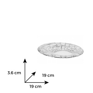 PATRIOT Set 6 platouri tort cristal Bohemia 19 cm - Img 3
