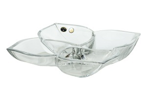 Platou cristal Bohemia compartimentat 35 cm