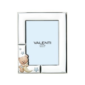 Rama foto Argint Bebe 13x18 cm Ursuleti Semiluna Albastru (73155-4LC)