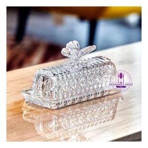 Untiera cristal Bohemia decor "Fluture" 20.5 cm - Img 5