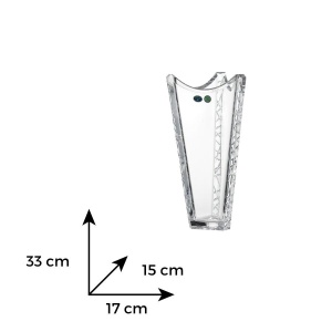 Vaza cristal Bohemia evazata 33 cm - Img 2