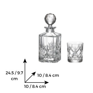 YORK - Pahare whisky si decanter Cristal Bohemia (set 7 piese) (99999-11035-862)