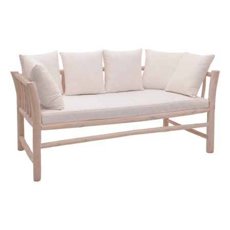 Градински диван с 2 места Dranjere Boho Pako World Natural 167x80x71 cm