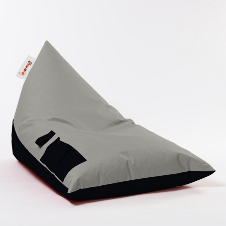 Градински фотьойл с джоб Pyramid Grey 145x90x35 cm