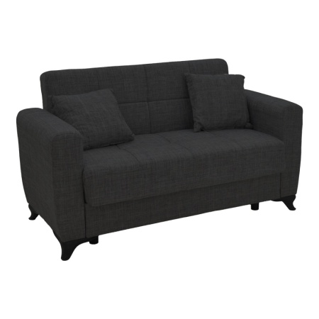 Двуместен диван с място за съхранение Modesto Pako Pako World Black 155x85x80 cm