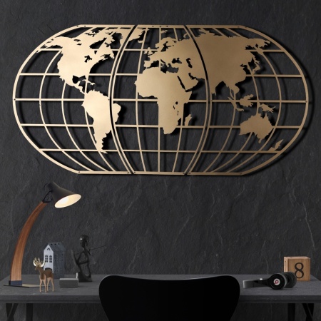 Декоративен метален аксесоар за стена Mt-03 Gold 60x120 cm