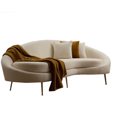 Диван за 3 места PWF-0589 текстил крем 255x120x85см