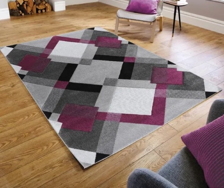 Килим, Nimbus, Flair Rugs, сив/лилав, 160x230 см
