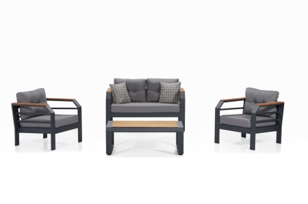 Комплект за градина Assento 211S Сив 67x137x77 см