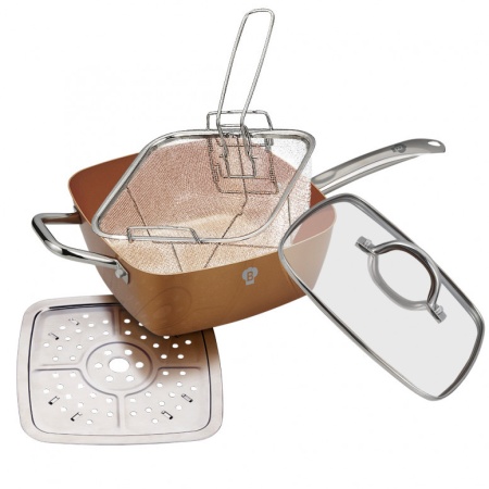 Комплект квадратен тиган, 4 части, Le Chef Line BL-3367N