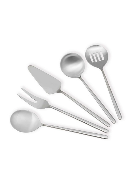 Комплект кухненски прибори за сервиране 5 части CKB0253 Сребрист 25.5x25.5x3 см