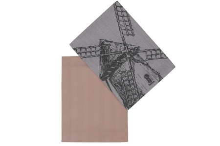 Комплект 2 Кухненски кърпи Нели Беж 50x70 см (100% Памук)