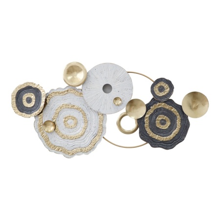 Метална декорация за стена Melin Pako World Golden 127.5x63x6 cm