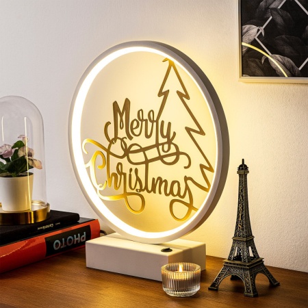 Нощна лампа XMAS10 Бял Златен