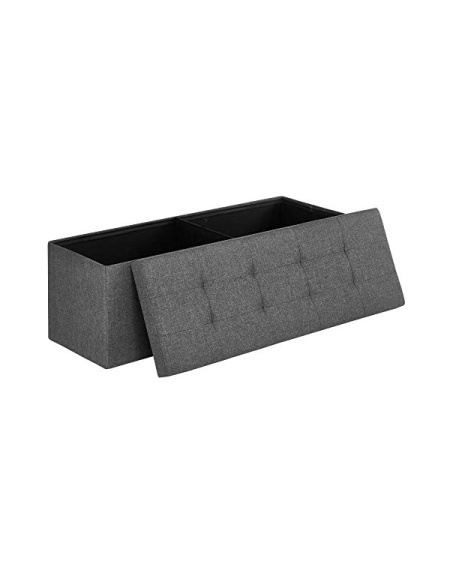 Пейка с място за съхранение, Songmics, 110 x 38 x 38 см, 300 кг, LSF77K, Сив