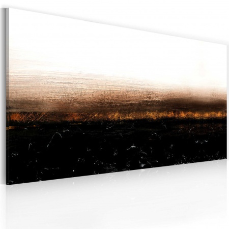 Ръчно рисувана картина - Черна почва (Абстракция) 120x60 см